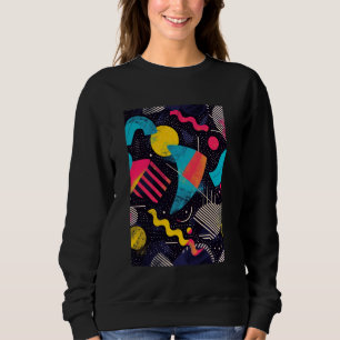 Sudadera Arte de patrones de ondas sintéticas de los años 8