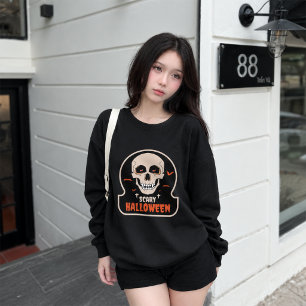 Sudadera Arte de pegatina de calavera de vampiro espeluznan