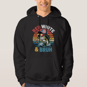 Sudadera Arte de pesca brutal y blanca roja