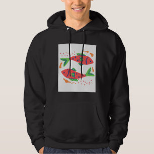 Sudadera Arte de pescado colorido