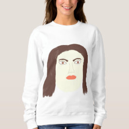 Sudadera arte de pintura abstracta de cara chica