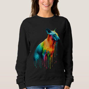 Sudadera Arte de pintura goteante Perro sin pelo del Perú