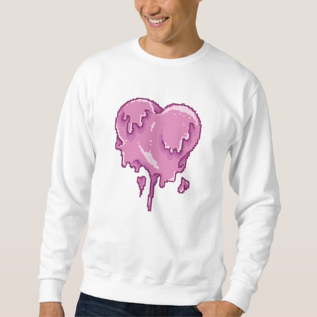 Sudadera Arte de píxeles de amor derretido (Anverso)