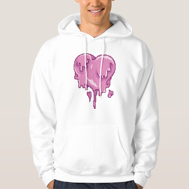 Sudadera Arte de píxeles de amor derretido (Anverso)