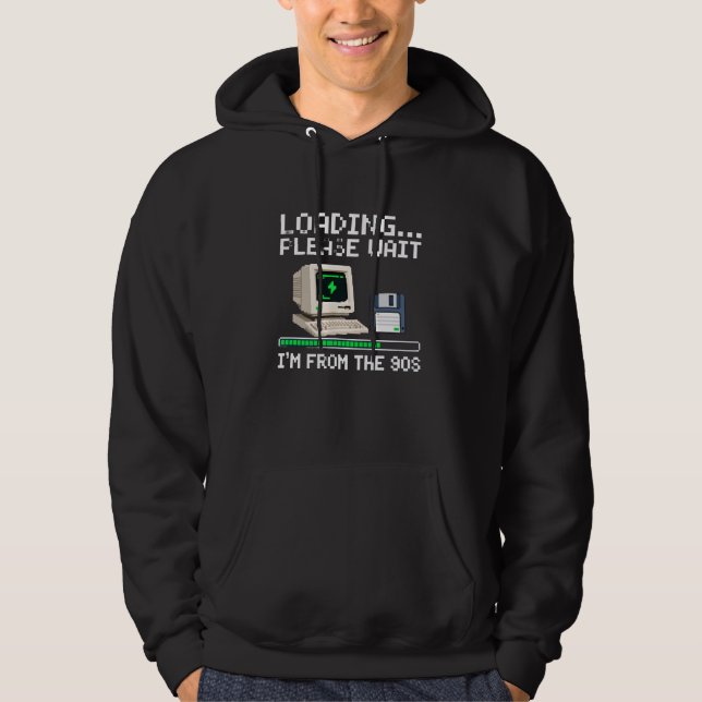 Sudadera Arte de píxeles de pantalla de carga retro de los  (Anverso)