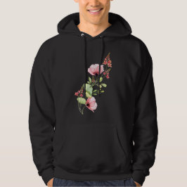 Sudadera Arte de ramo floral rosa elegante en acuarela