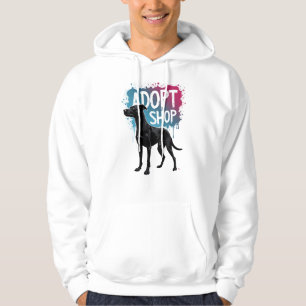 Sudadera Arte de rescate de graffiti de perro Adoptar No Co