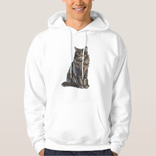 Sudadera Arte de retrato realista de majestuoso gato Maine