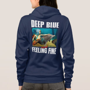 Sudadera Arte de sirena de delfín del océano azul sentiment