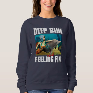 Sudadera Arte de sirena de delfín del océano azul sentiment