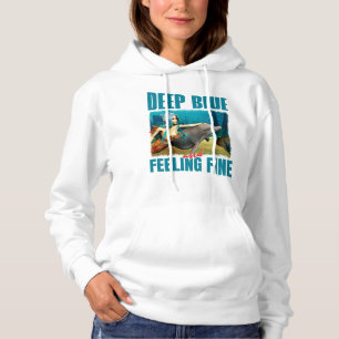Sudadera Arte de sirena delfín azul profundo y sintiéndose