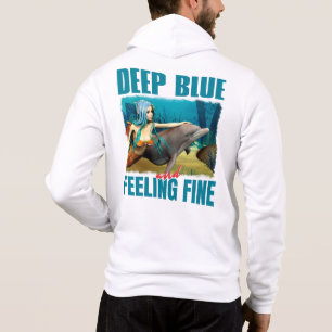 Sudadera Arte de sirena delfín azul profundo y sintiéndose 