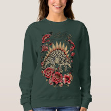 Arte de Stegosaurus Floral Japonés
