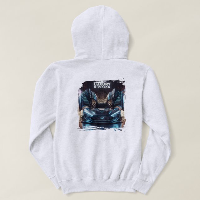 Sudadera Arte de Supercoche Cyber Ala Futurista (Reverso del diseño)