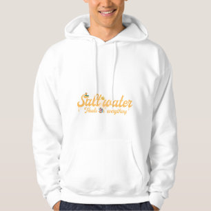 Sudadera Arte de surf que dice 'El agua salada cura todo'