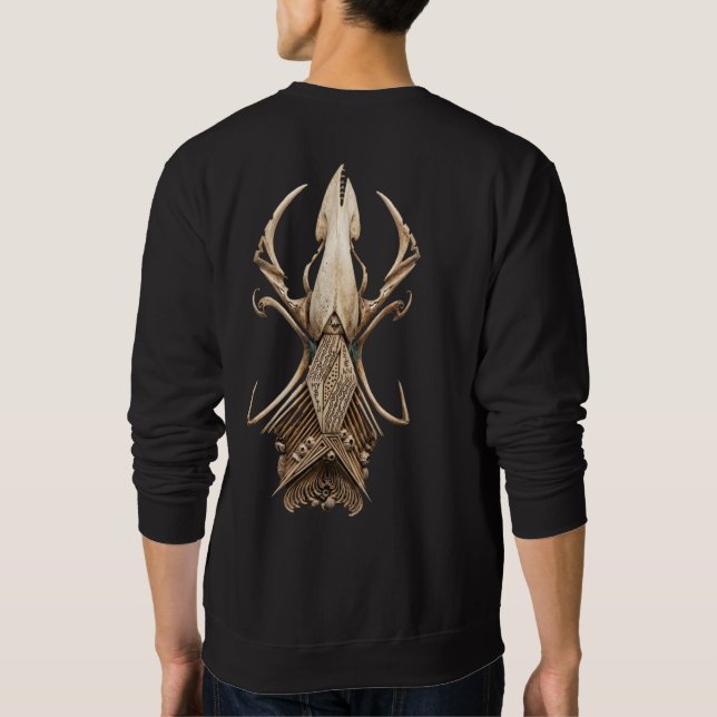 Sudadera Arte de tatuaje de fusión de huesos 3D (Reverso)