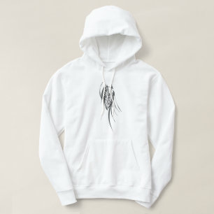 Sudadera Arte de tatuaje tribal abstracto en blanco y negro