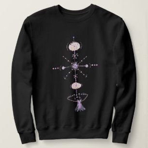 Sudadera Arte de tatuaje tribal abstracto mágico y colorido