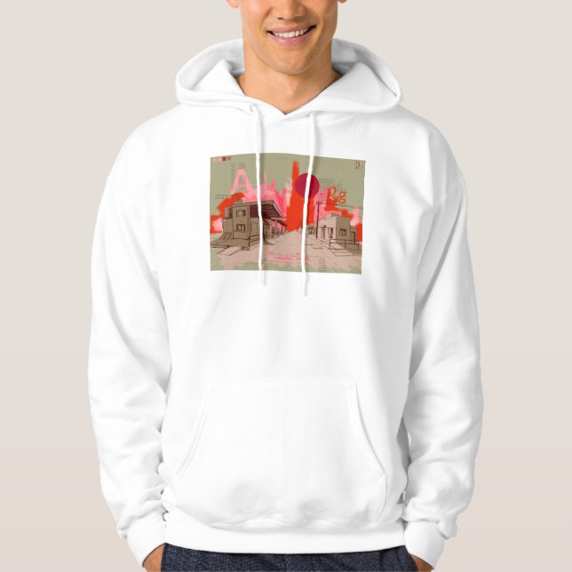 Sudadera Arte de tinta de Sunset Town (Anverso)