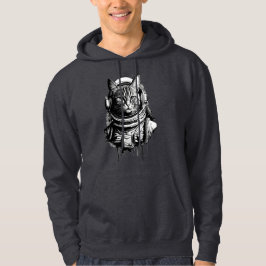 Sudadera Arte de tinta para gato astronauta