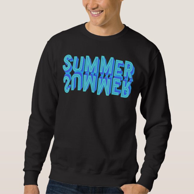 Sudadera Arte de tipografía de verano (Anverso)