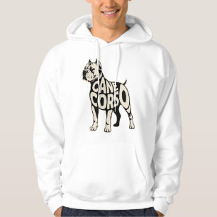 Sudadera Arte de tipografía en negrita de perro Cane Corso