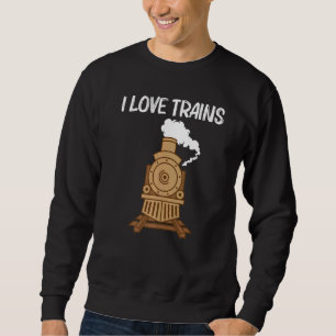 Sudadera Arte De Tren Vintage Para Hombres Mujeres Locomoto