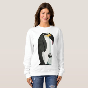 Sudadera Arte de unión entre padres e hijos de pingüinos