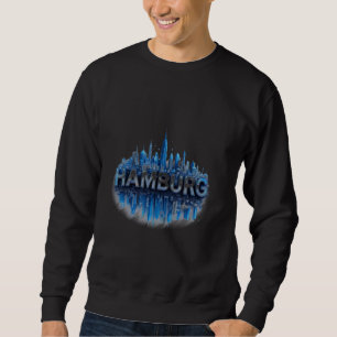 Sudadera Arte del paisaje urbano de Hamburgo: diseño vibran