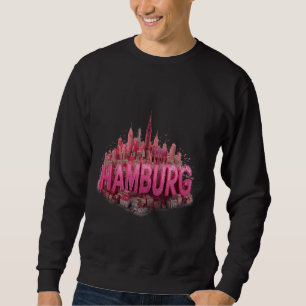 Sudadera Arte del paisaje urbano de Hamburgo: diseño vibran
