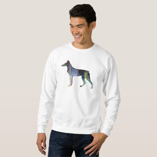 Sudadera Arte del Pinscher del Doberman (Anverso completo)