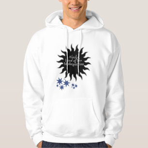 Sudadera Arte del sol de medianoche negro de Alaska