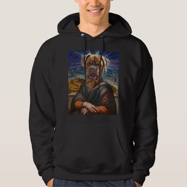 Sudadera ARTE digital - BULLDOG MONA LISA (Anverso)