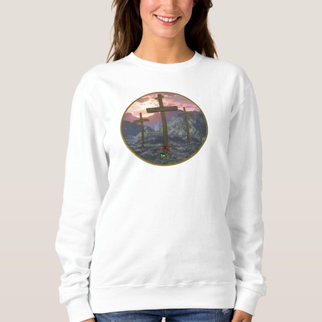 Sudadera arte digital cruz calvario (Anverso)