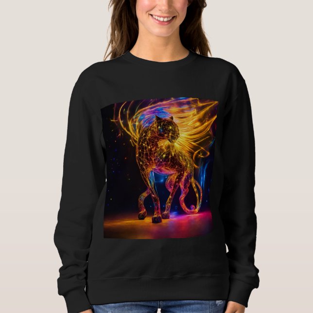 Sudadera arte digital del tigre (Anverso)