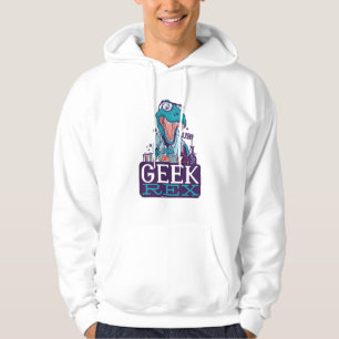 Sudadera Arte divertido de Geek Rex Dinosaurio Friki Jugado