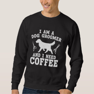Sudadera Arte divertido de peluquería canina para hombres y