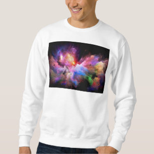 Sudadera arte en la nube abstracto vibrante surrealista Sli