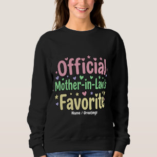 Sudadera Arte en Pastel Favorito de la Suegra Oficial