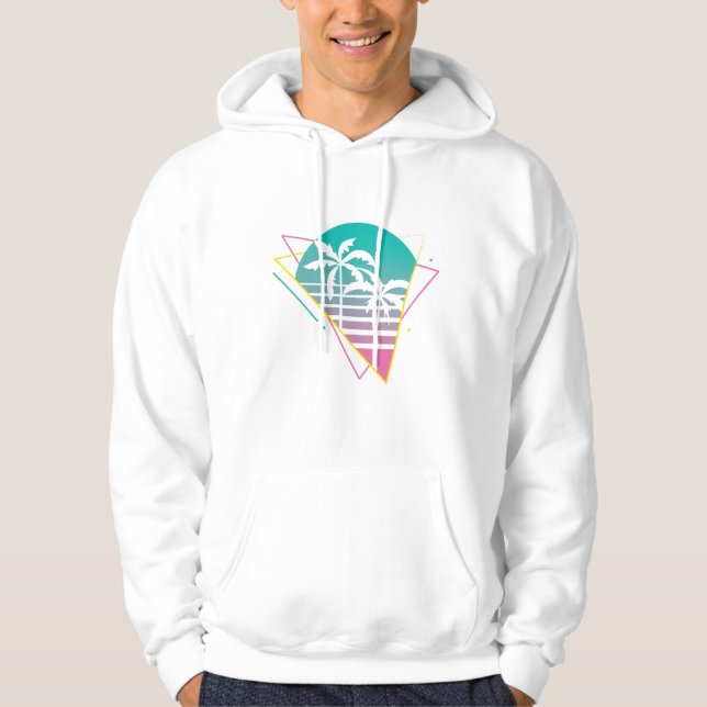 Sudadera Arte Estético de Triángulo de Puesta de Sol de Pal (Anverso)