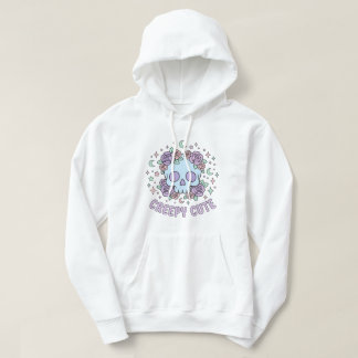 Sudadera Arte Estético Pastel Gótico Cráneo Floral Creepy C