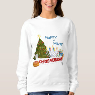 Sudadera Arte festivo interconfesional de Chrismukkah feliz