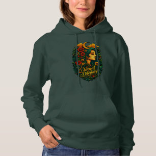 Sudadera Arte floral de la diosa lunar de sueños eternos