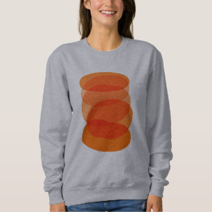 Sudadera Arte geométrico abstracto minimalista en Naranja