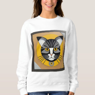 Sudadera Arte geométrico de gato