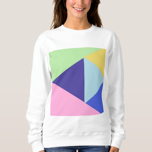 Sudadera arte geométrico multicolor (Anverso)