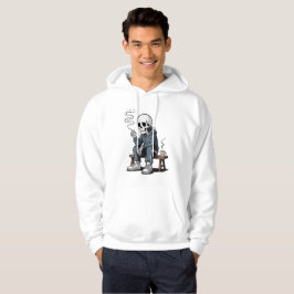 Sudadera Arte gráfico de esqueleto grungy con capucha