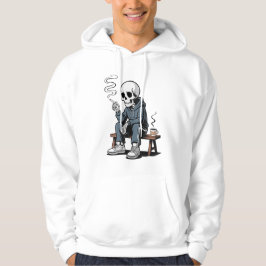 Sudadera Arte gráfico de esqueleto grungy con capucha