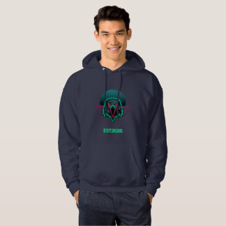 Sudadera Arte gráfico geométrico animal neón ciberpunk retr