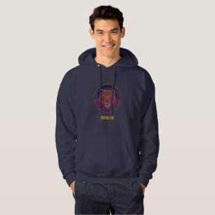 Sudadera Arte gráfico retro ciberpunk geométrico de oso neo